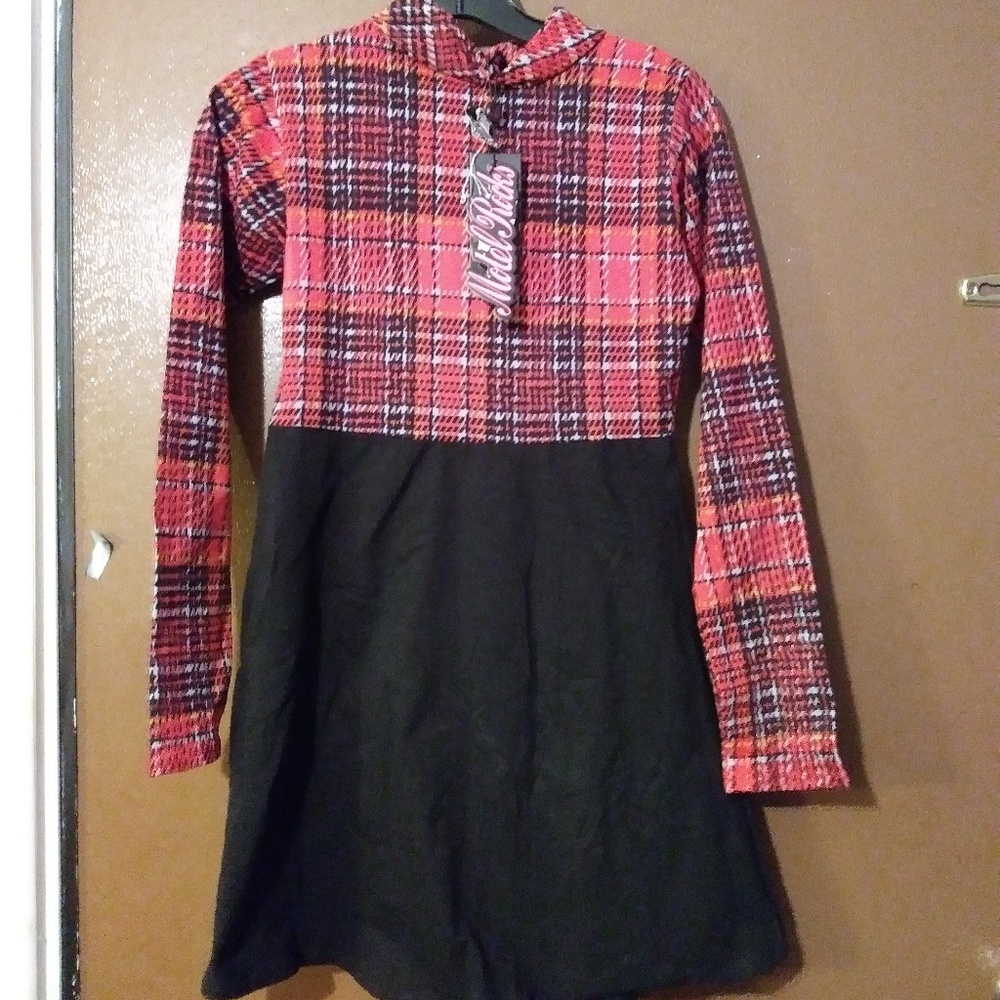 NWT dia dress tartan red